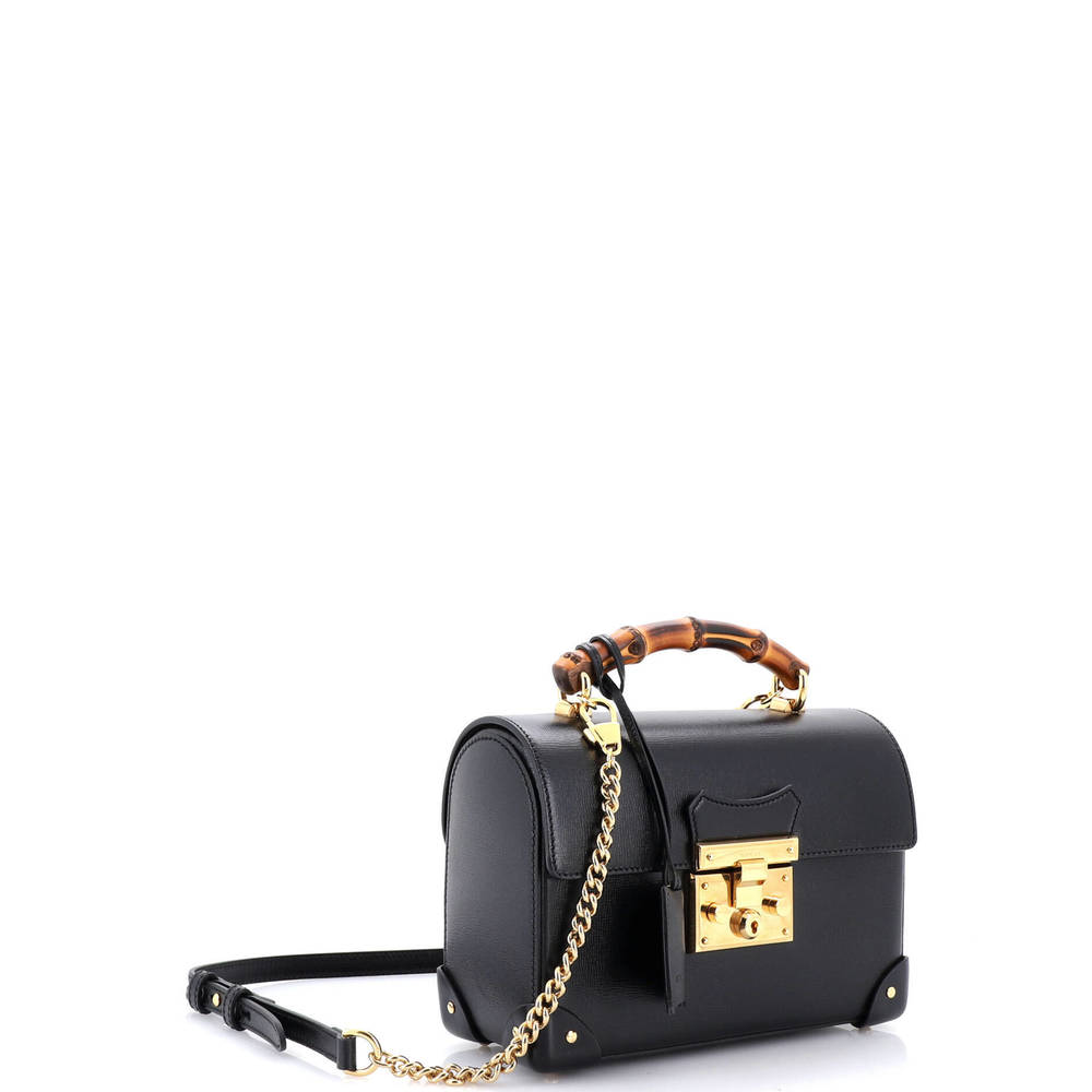 Gucci Small Padlock Bamboo Shoulder Bag Leather - Picture 2 of 5